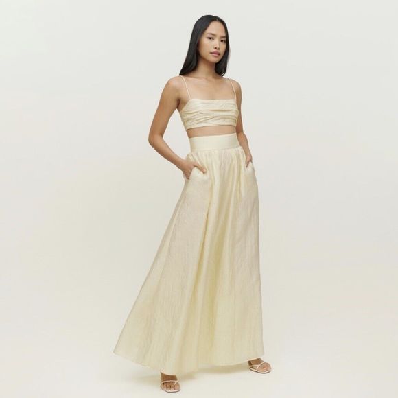 1HR SALE ⚡Reformation Carlow Two Piece (Buttercream)